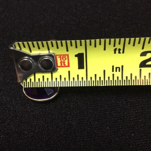 Tweeds goldwashed Sterling silver Amethyst earring - Picture 5 of 6